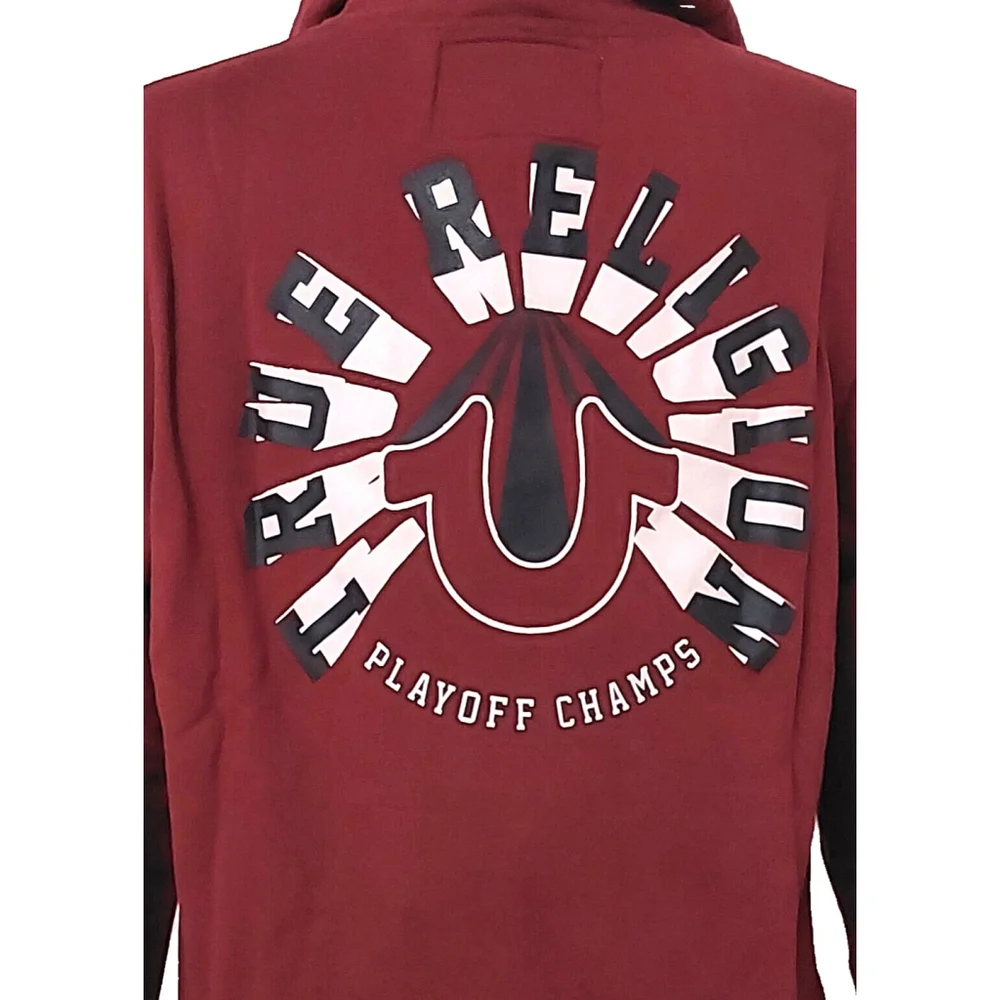 True Religion Brand Jeans Playoff Champs Raglan Hoodie Sweatshirt Size M NWT - Picture 8 of 16
